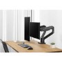 electriQ Dual Premium Monitor Arm with USB A/C Ports For Up to x2 45" Screen