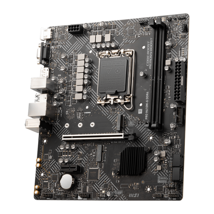 MSI PRO H610M-G Intel H610 1700 DDR4 Micro ATX Motherboard