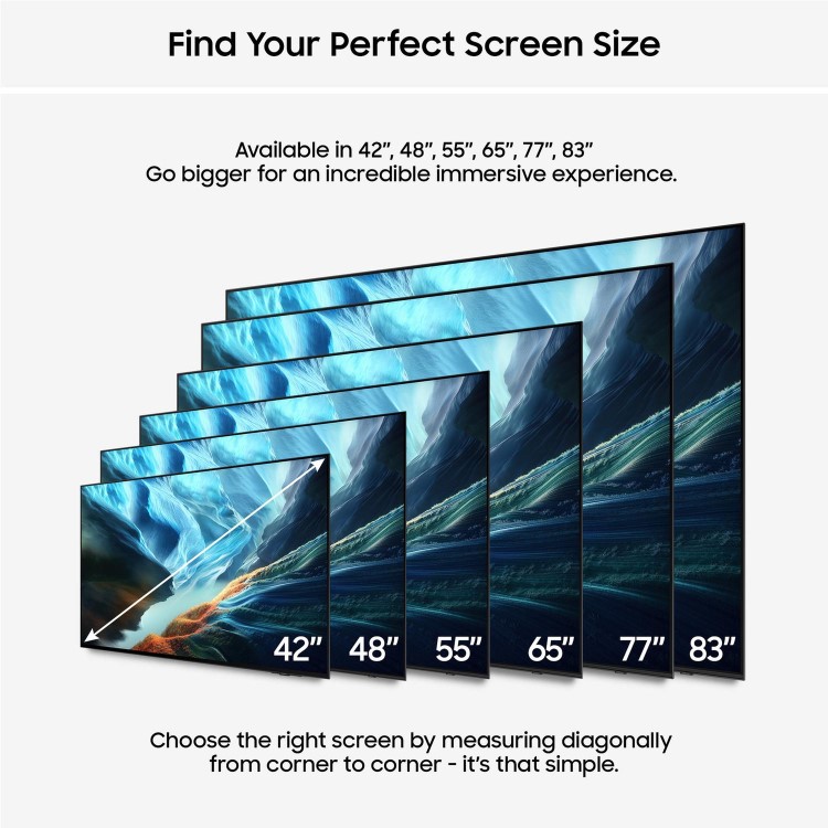 Samsung QE42S90HAEXXU 42" OLED 4K Smart TV – Samsung S90H Ultra HD HDR Tizen TV with Dolby Atmos & Gaming Features