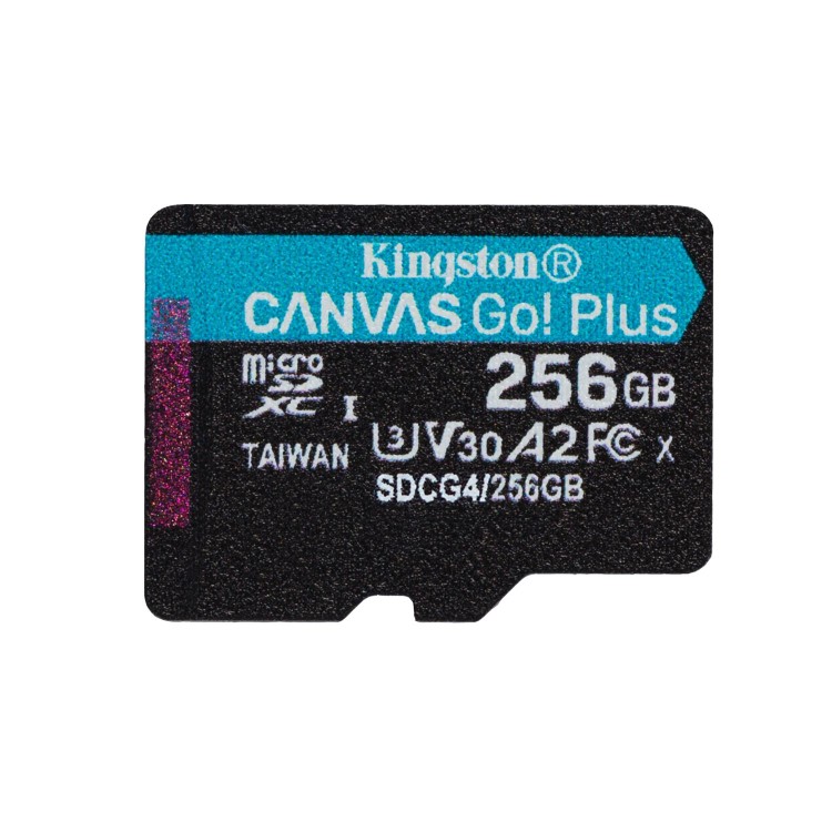 Kingston Canvas Go Plus 256GB MicroSD UHS-I Memory Card + Adapter