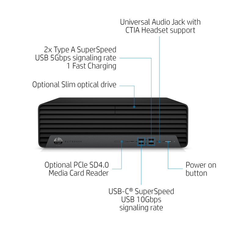 Refurbished HP EliteDesk 800 G6 Core i5 10th gen 16GB RAM 256GB SSD Windows 11 Pro Mini Desktop