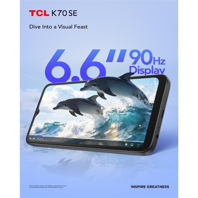 TCL K70 SE Indigo Black 6.6" 64GB 4G Unlocked & SIM Free Smartphone