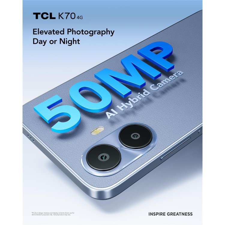TCL K70 4G Stardust Blue 6.8" 128GB 4G Unlocked & SIM Free Smartphone