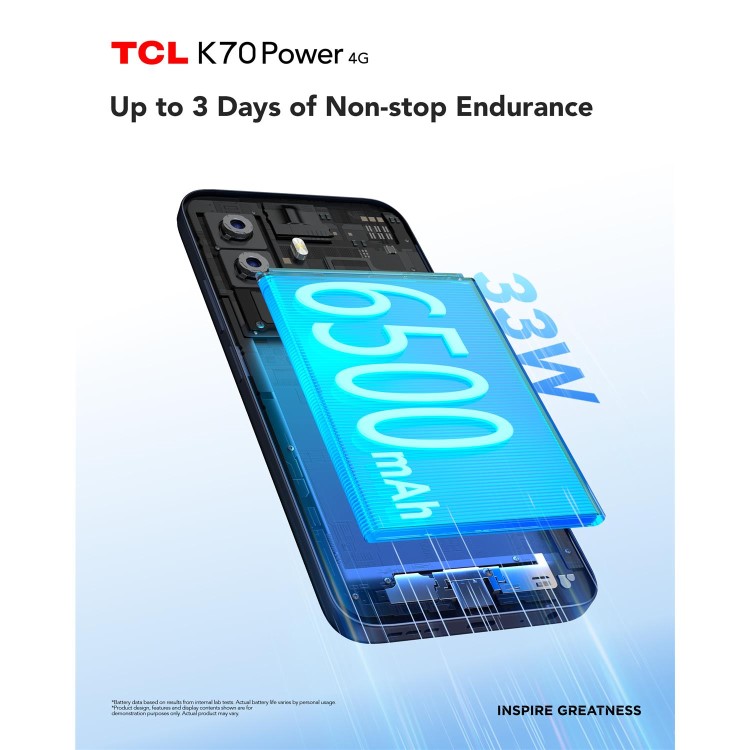 TCL K70 Power 4G Space Grey 6.8" 256GB 8GB 4G Unlocked & SIM Free Smartphone