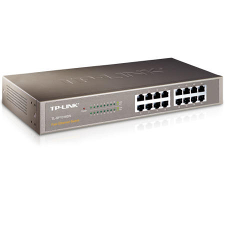 TP-Link TL-SF1016DS 16-Port Fast Ethernet Desktop/Rackmount Switch