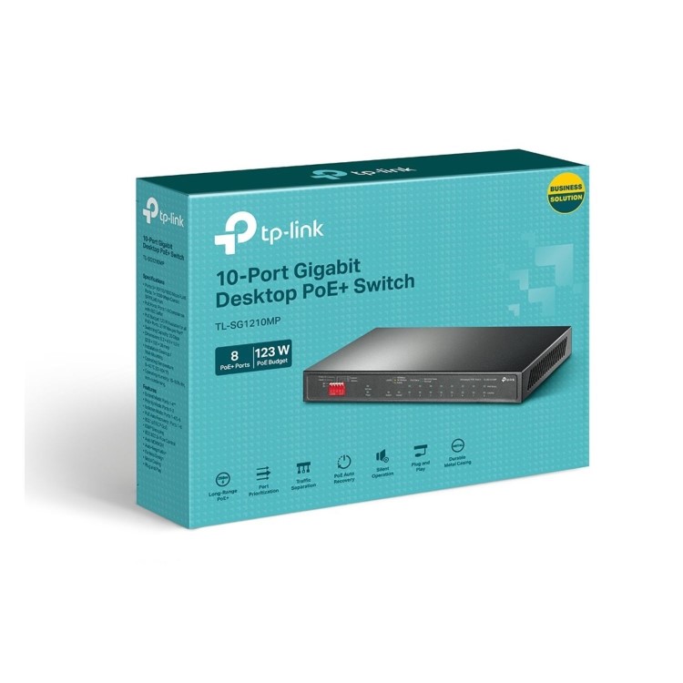 10Port Gigabit Switch with 8-Port PoE+