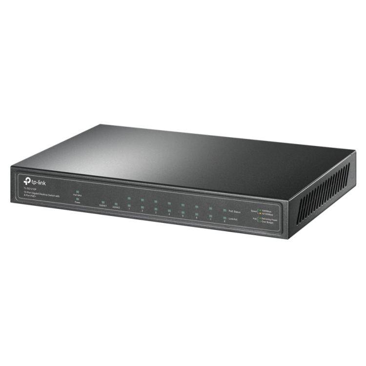 TP-Link TL-SG1210P 10-Port Gigabit Ethernet PoE L? Desktop Unmanaged Switch
