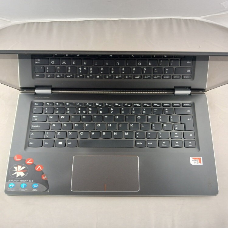 Refurbished Lenovo Yoga 510-14AST AMD A9-9410 4GB RAM 1TB HDD 14 Inch Windows 11 Touchscreen Convertible Laptop