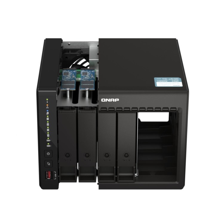 QNAP TS-453E 8GB RAM with 32TB Installed Storage 4 Bay SATA Desktop NAS Storage