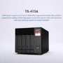 QNAP TS-473A 8GB RAM with 24TB Installed Storage 4 Bay SATA Desktop NAS Storage