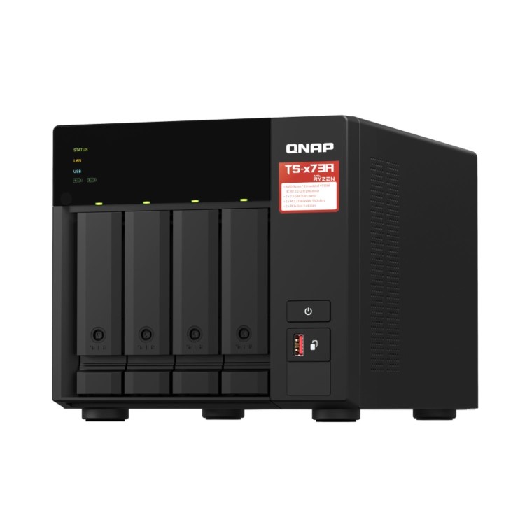 QNAP TS-473A 8GB RAM with 24TB Installed Storage 4 Bay SATA Desktop NAS Storage