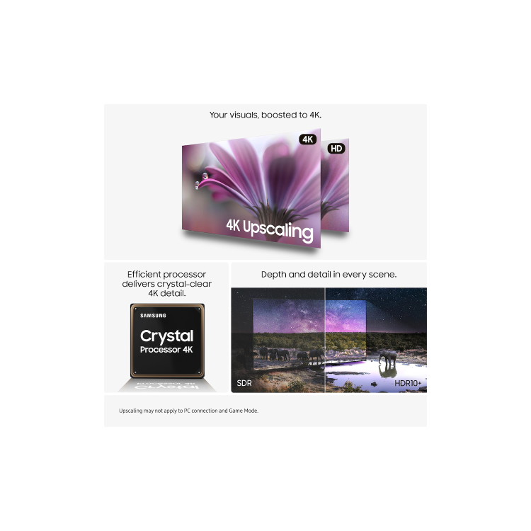 Samsung UE43U8020HKXXU 43" Crystal UHD 4K Smart TV with HDR10+ Gaming Hub & Tizen OS