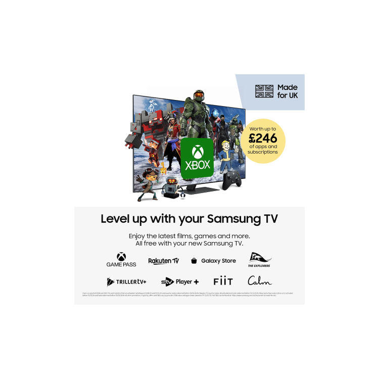 Samsung UE43U8020HKXXU 43" Crystal UHD 4K Smart TV with HDR10+ Gaming Hub & Tizen OS