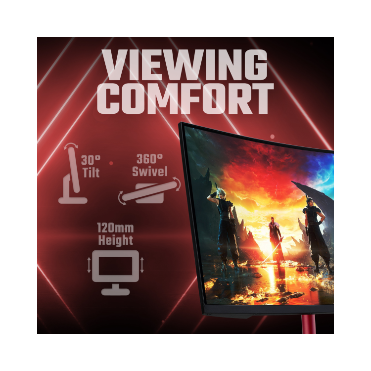 Acer Nitro XZ272S3 27" VA Full HD 180Hz 1ms Curved Gaming Monitor