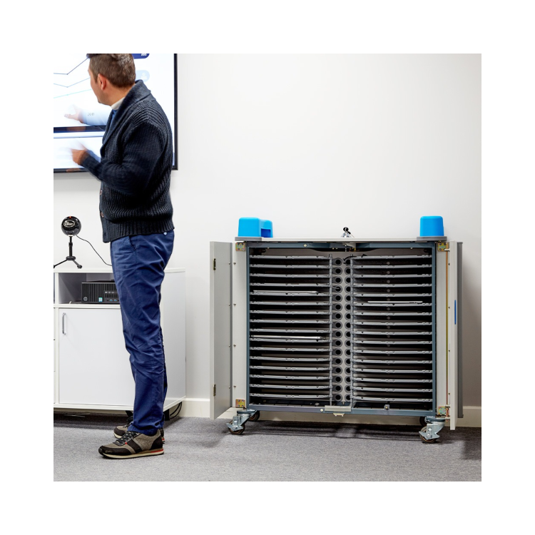 LapCabby UniCabby 32 Laptops or Chromebooks and Tablets up to 14" Horizontal Charging Trolley