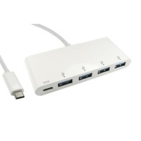 OEM 4 Port USB 3.0 Hub with USB-C power Delivery White
