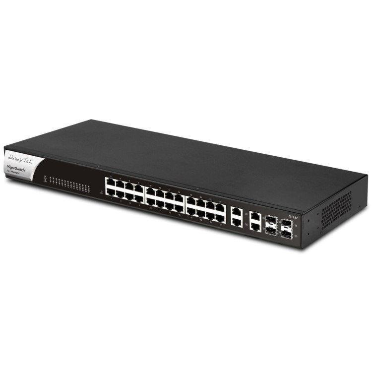 DrayTek VigorSwitch G1282 24-Port Rack-mountable Managed Switch