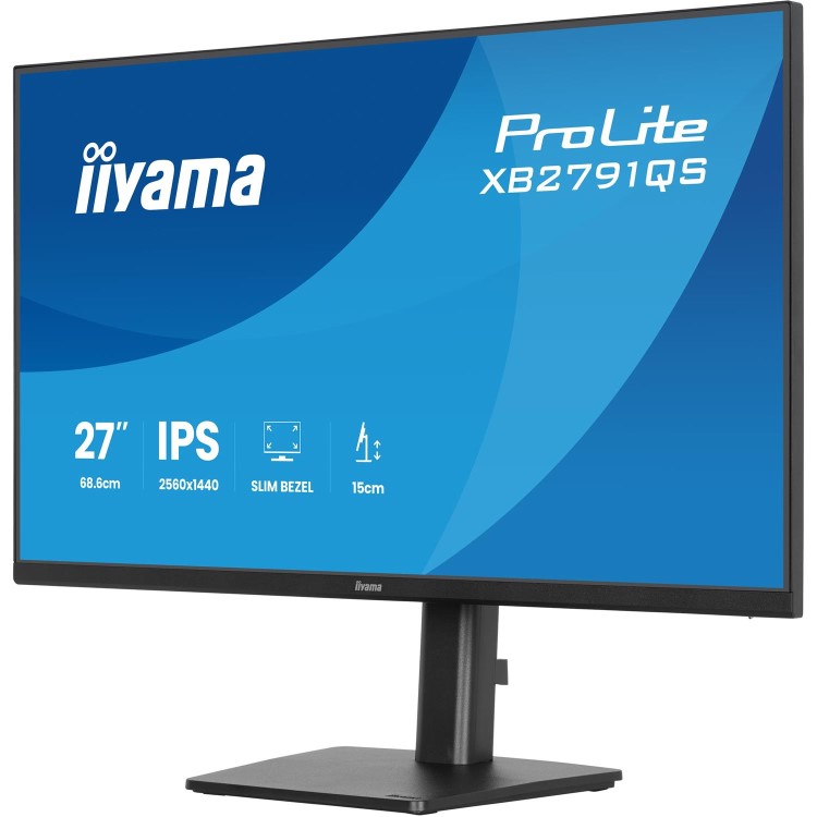 iiyama ProLite XB2791QS 27" IPS QHD Height-Adjustable Monitor