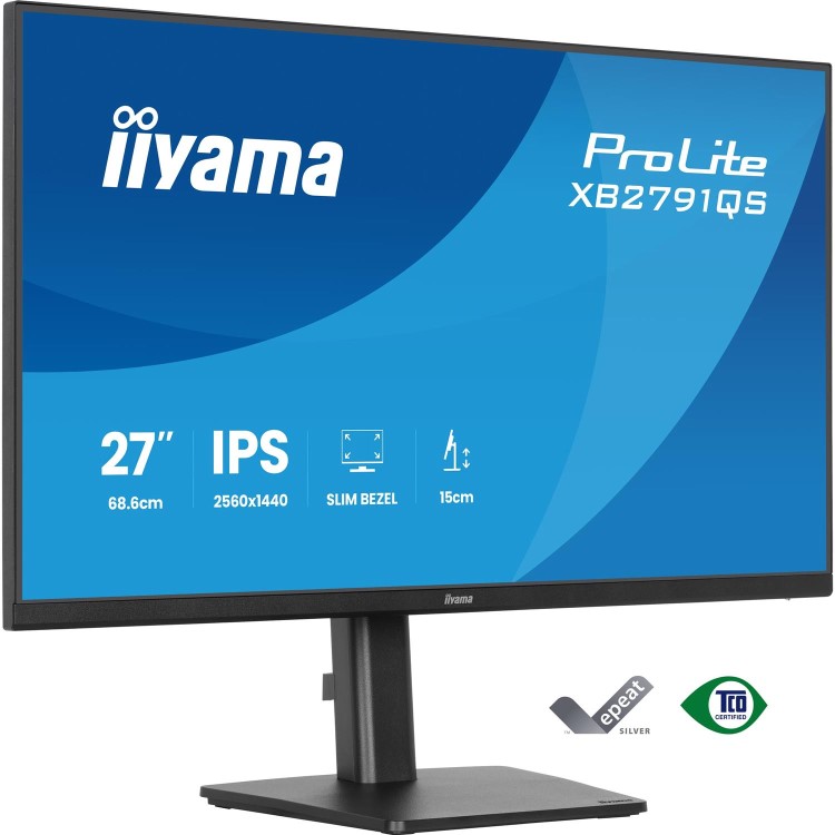 iiyama ProLite XB2791QS 27" IPS QHD Height-Adjustable Monitor