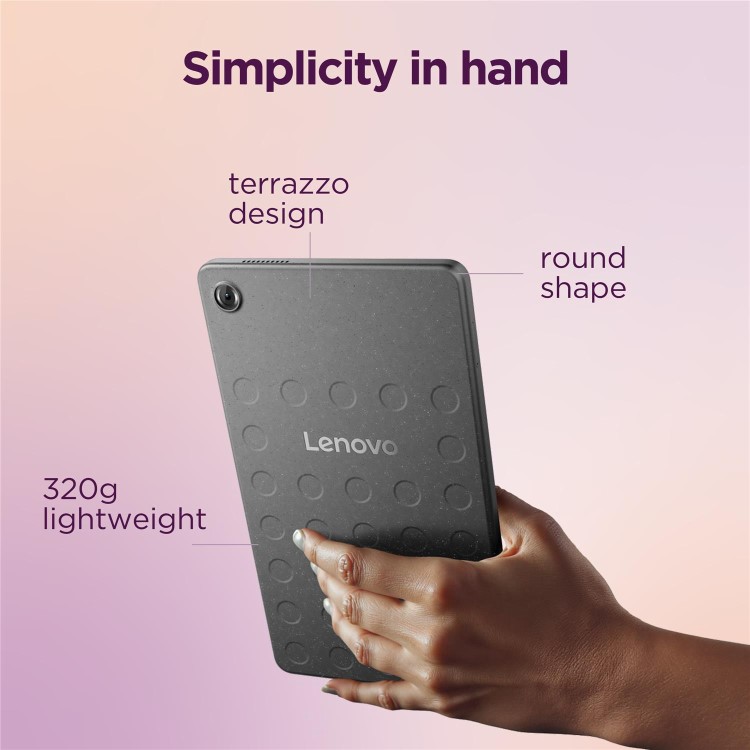 Lenovo Tab One 8.7" Luna Grey 64GB Wi-Fi Tablet + Clear Case