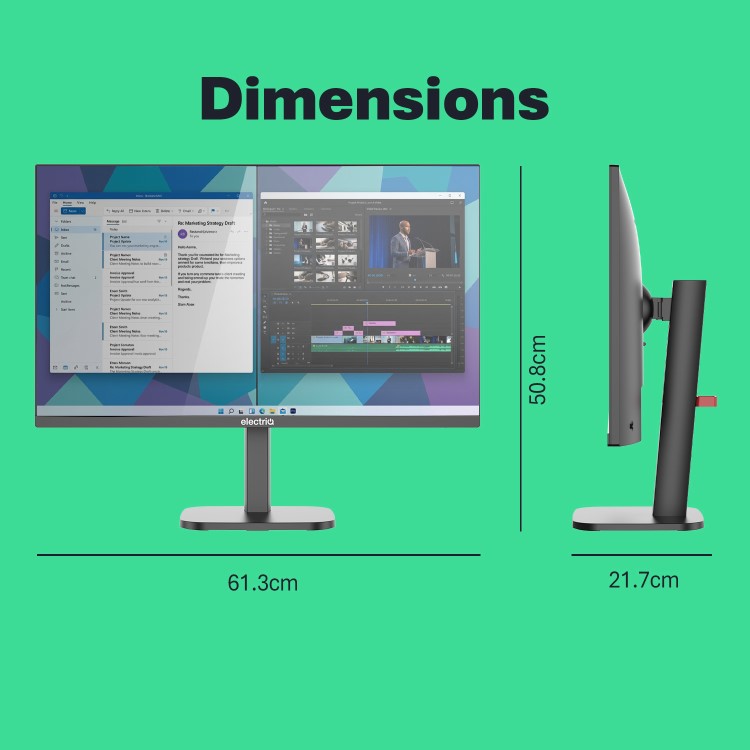 electriQ 27" IPS Full HD 144Hz 65 Watt USB-C Monitor
