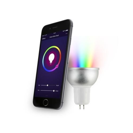 electriQ Dimmable Smart Colour WIFI LED Spotlight Bulb with MR16 fitting - Alexa & Google Home compatible