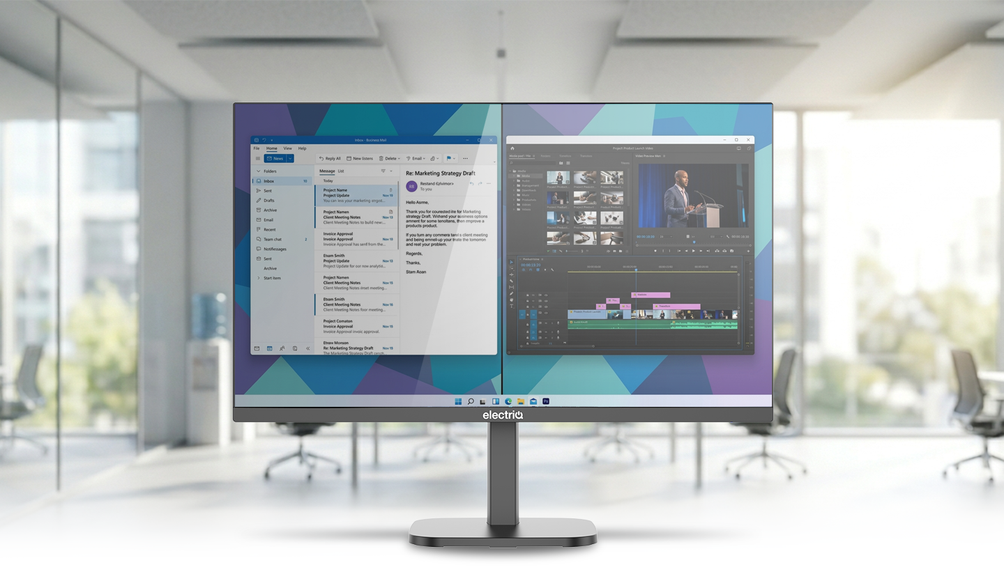 electriQ eiq-27FHD144IHAUC65 27 IPS Full HD 144Hz USB-C monitor.