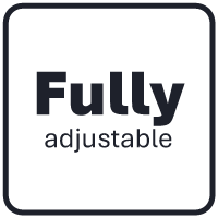 Fully adjustable.