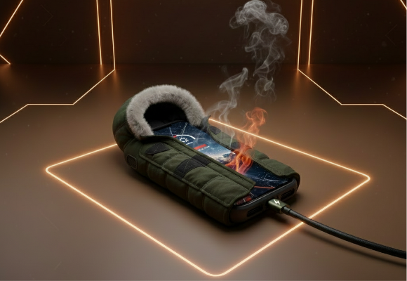 Illustration of electronics overheating